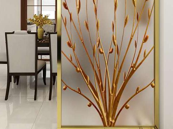 家用客廳（tīng）不鏽鋼屏風花格隔斷