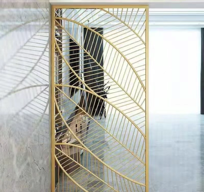 定製的不鏽鋼屏風隔（gé）斷樣式繁多可以有千萬種變化風格