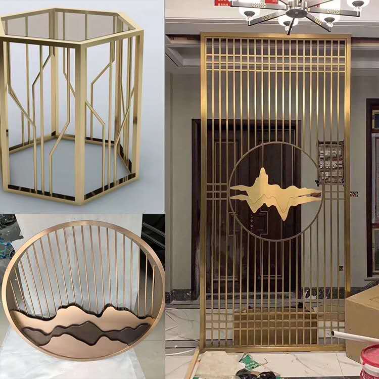 黃銅色鏤空鋁隔斷 黃銅色鏤(lòu)空鋁隔斷